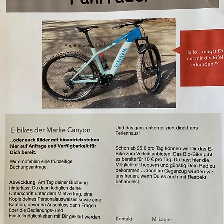 Freistehendes Haus Im Nationalpark Gemuend Mit E-bike Option! Schleiden